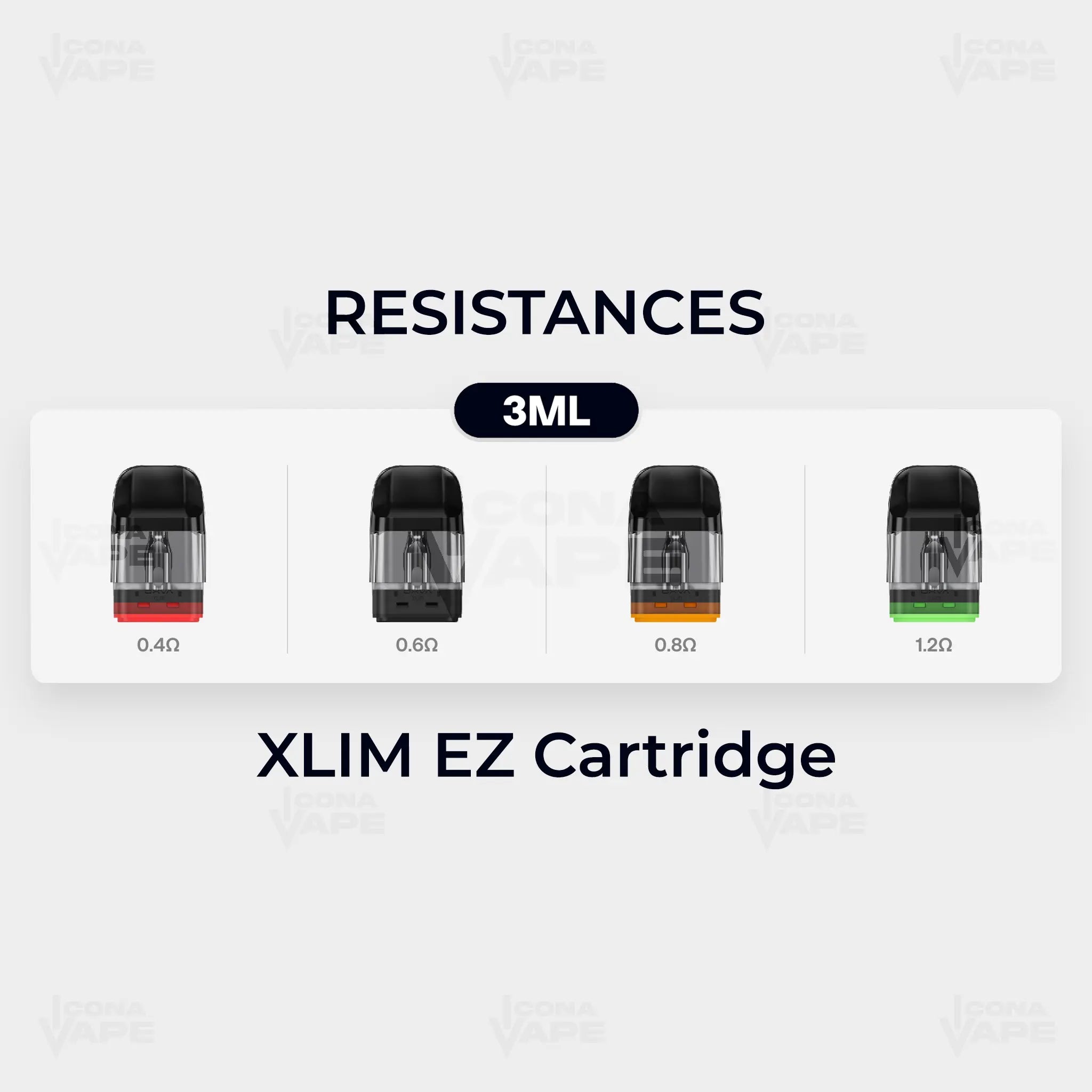 OXVA Xlim EZ cartridge 3ml all resistances Pakistan 0.4 0.6 0.8 1.2 ohm