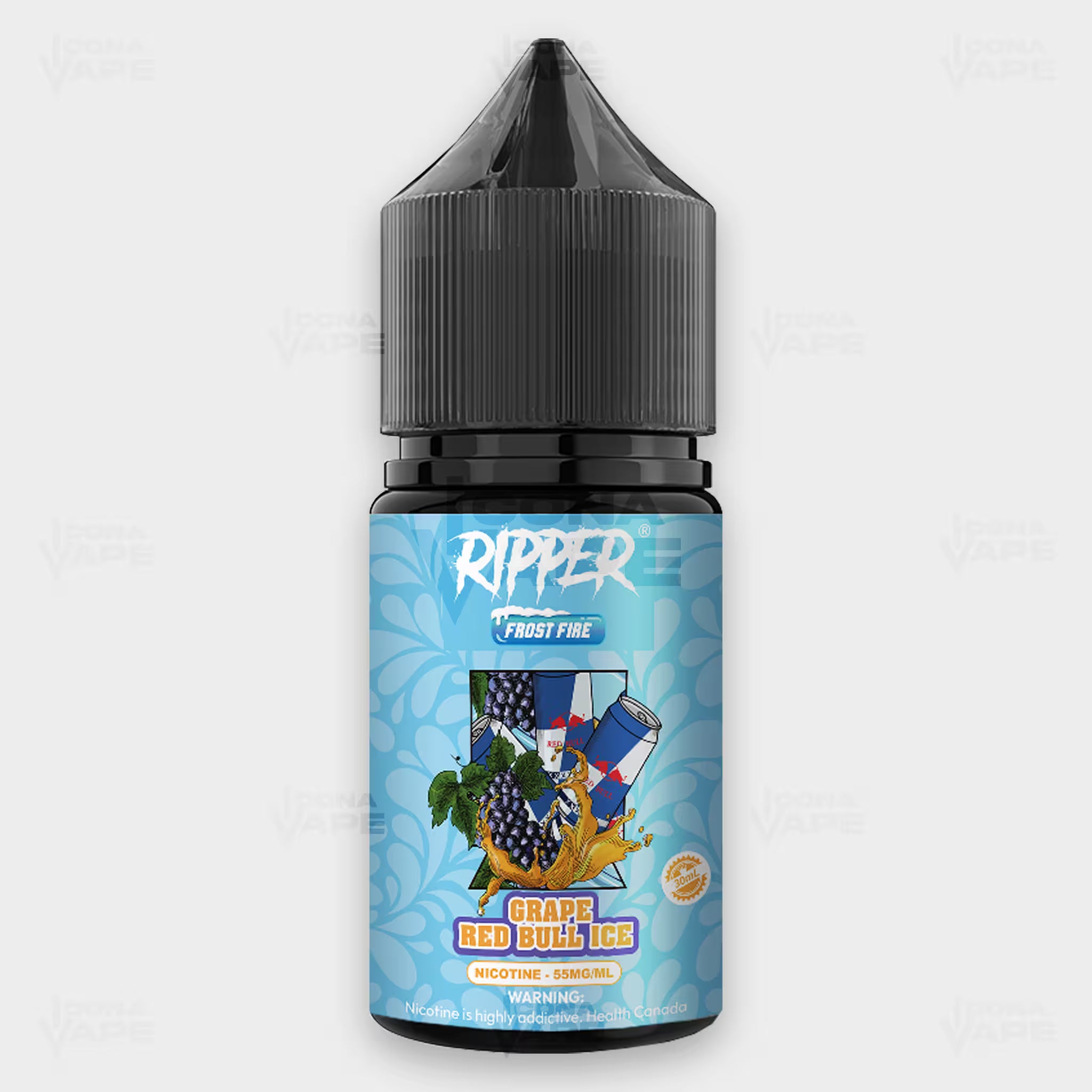 RUFPUF Ripper Frost Fire Grape Redbull Ice 30ml nic salt e-liquid, iced