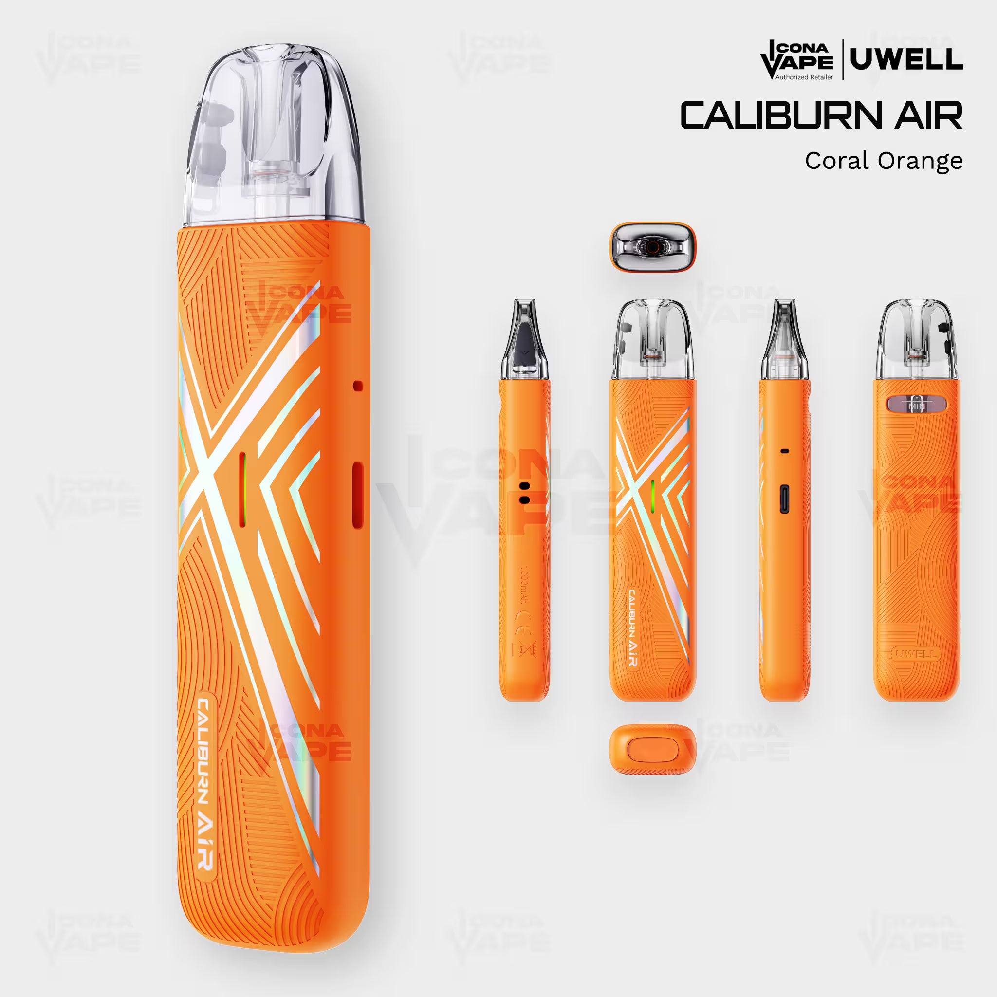 Uwell Caliburn Air Coral Orange - GPP Alpha Pod Kit Pakistan
