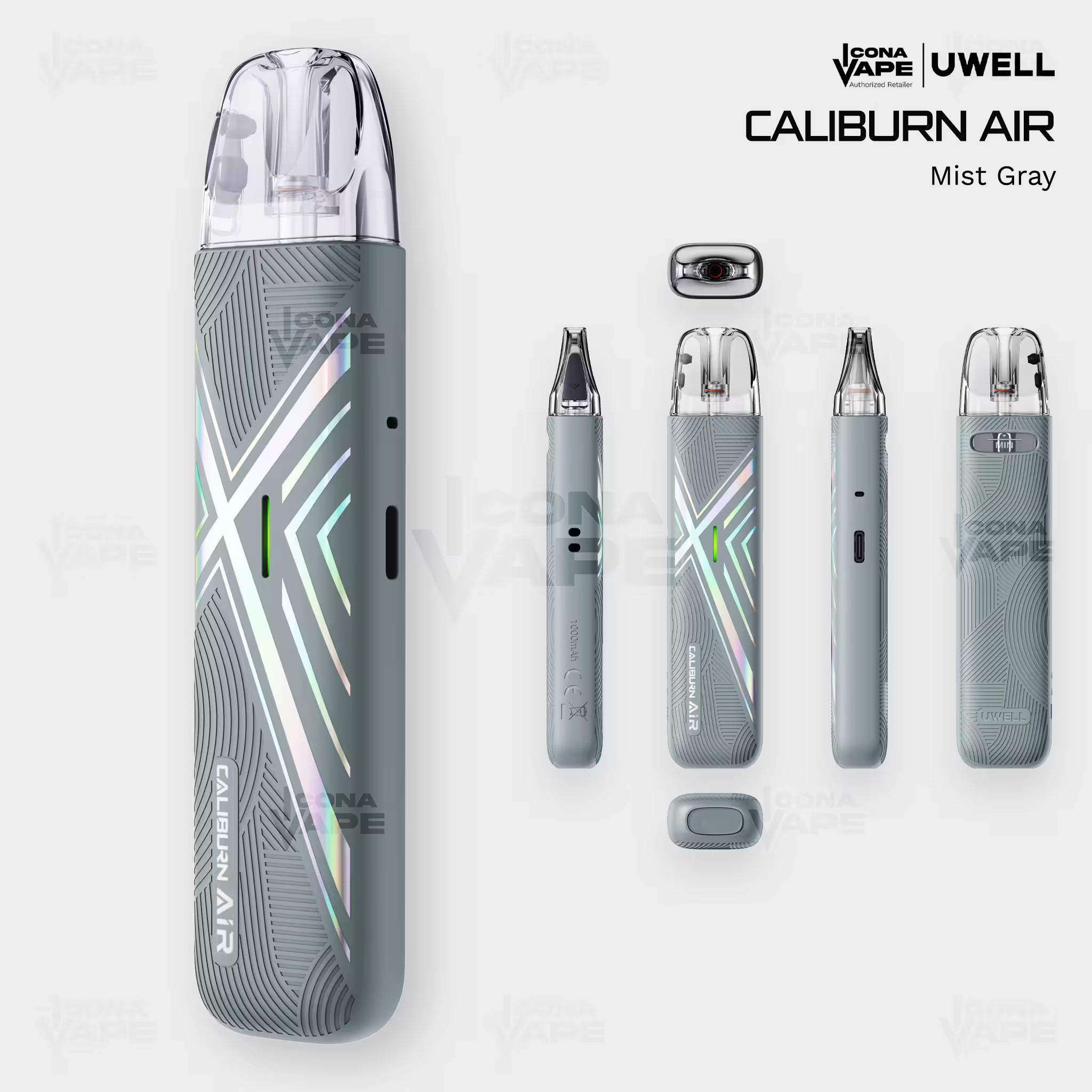 Uwell Caliburn Air Mist Gray - GPP Alpha Pod Kit Pakistan