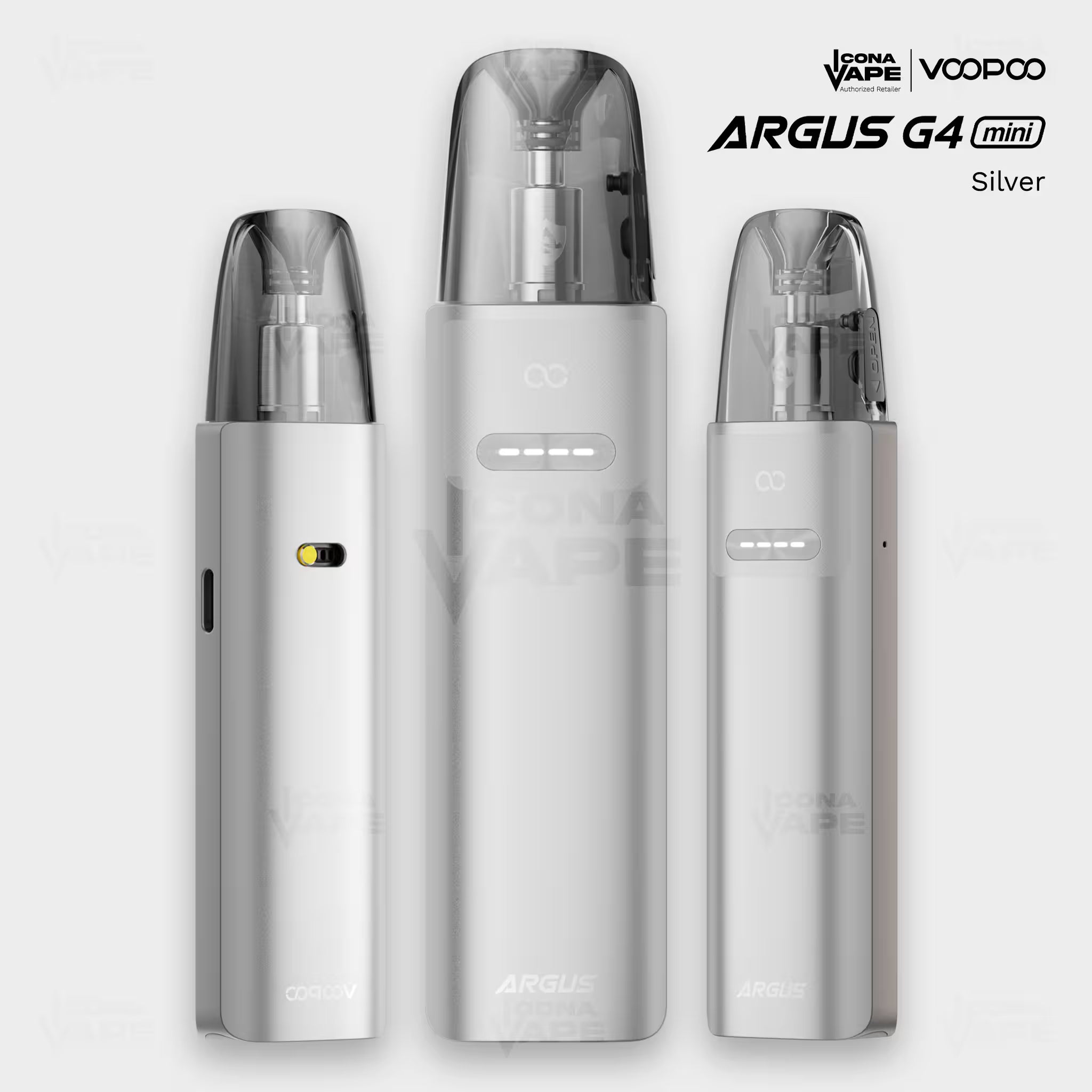 Voopoo Argus G4 Mini Silver pod kit Pakistan, ICONA VAPE