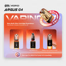 VOOPOO Argus G4 Multi-Ohm Cartridge switching between 0.4, 0.7 and 1.0 ohm by flip and double press