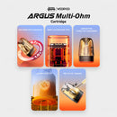 Voopoo Argus Multi-Ohm Cartridge features: 0.4/0.7/1.0 ohm switching, Multi-Core Electrode Tech, 3.5mL