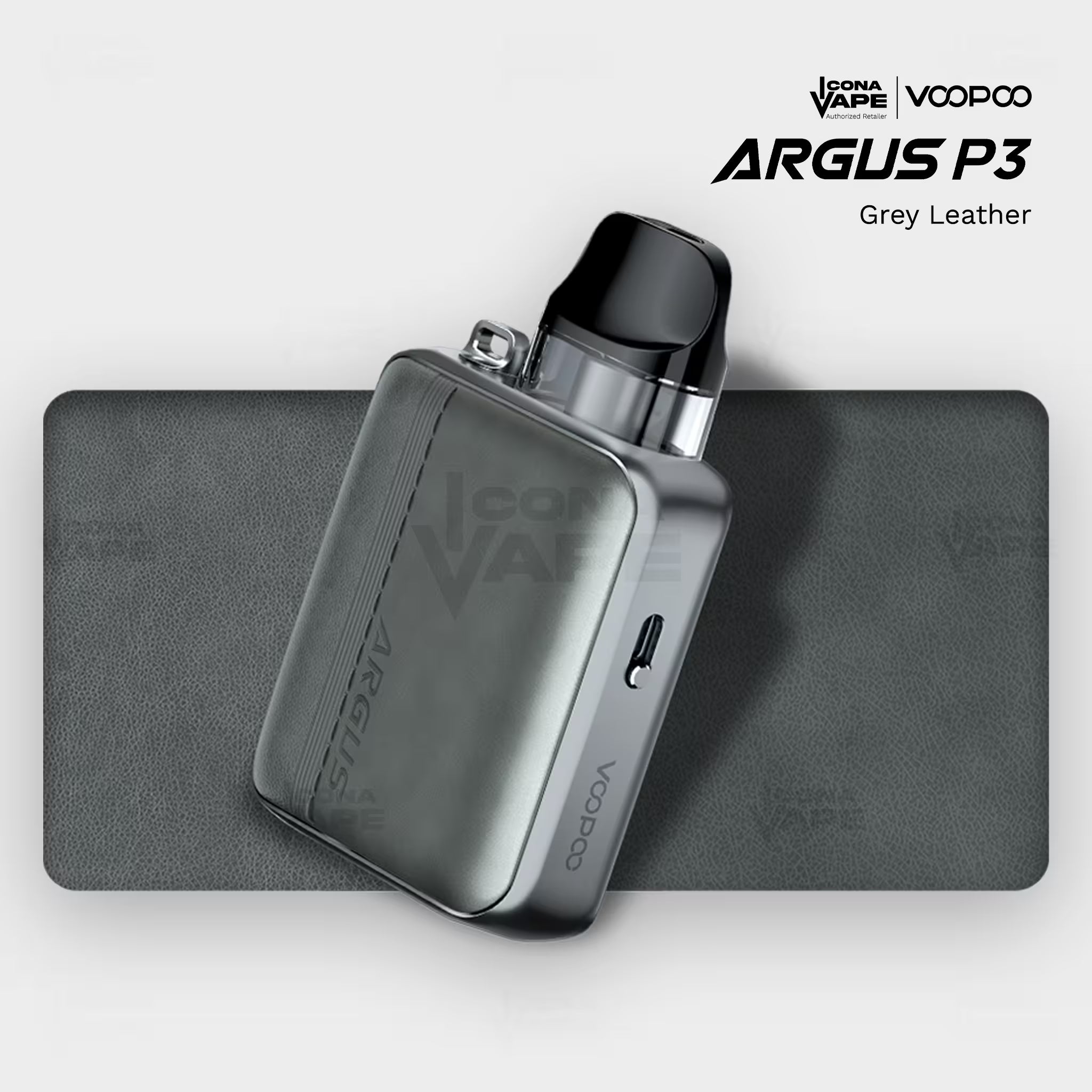 Voopoo Argus P3 Grey Leather Pakistan — ICONA VAPE