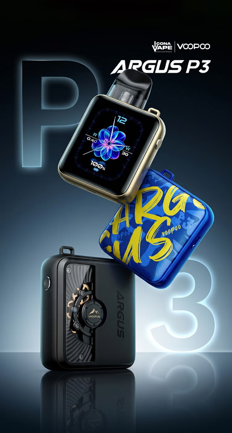 Voopoo Argus P3 pod kit now available in Pakistan at ICONA VAPE, first full-touch mini box with 2.01 inch touchscreen