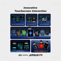 Voopoo Argus P3 touchscreen with 18 watch faces, DIY tuning and Party SOS modes — ICONA VAPE